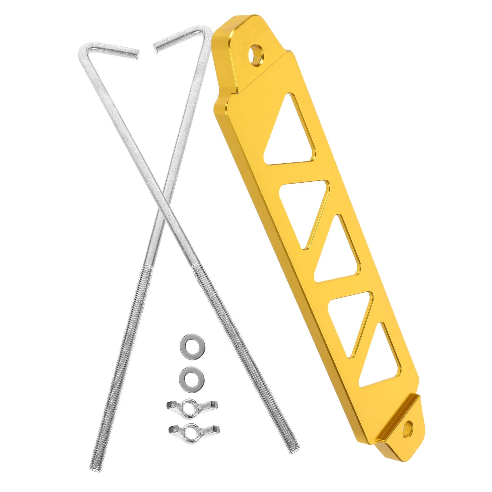 Battery Hold Down Aluminum Alloy Car Battery Bracket Stable 5-Hole Design Tie Down Mount Support Car Supply