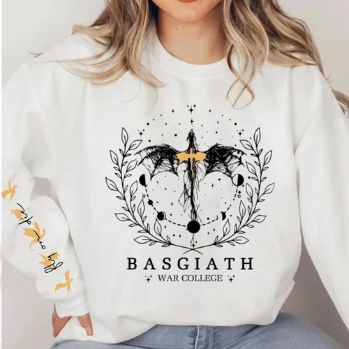 Imagen 2 del producto Sudadera de cuarta ala para mujer, jersey de Basgiath War College, sudaderas con cuello redondo, ropa de calle de Dragon Rider, Sudadera con capucha, lector de fantasía