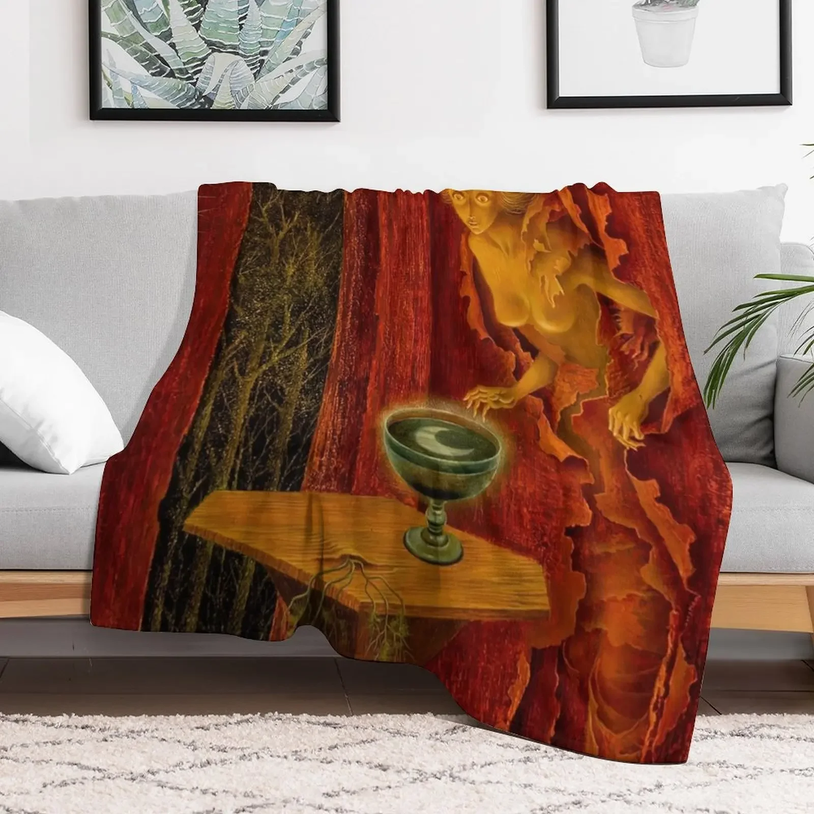 Being Born Again by Remedios Varo Throw Blanket Fade Resistant Durable Throw Blanket