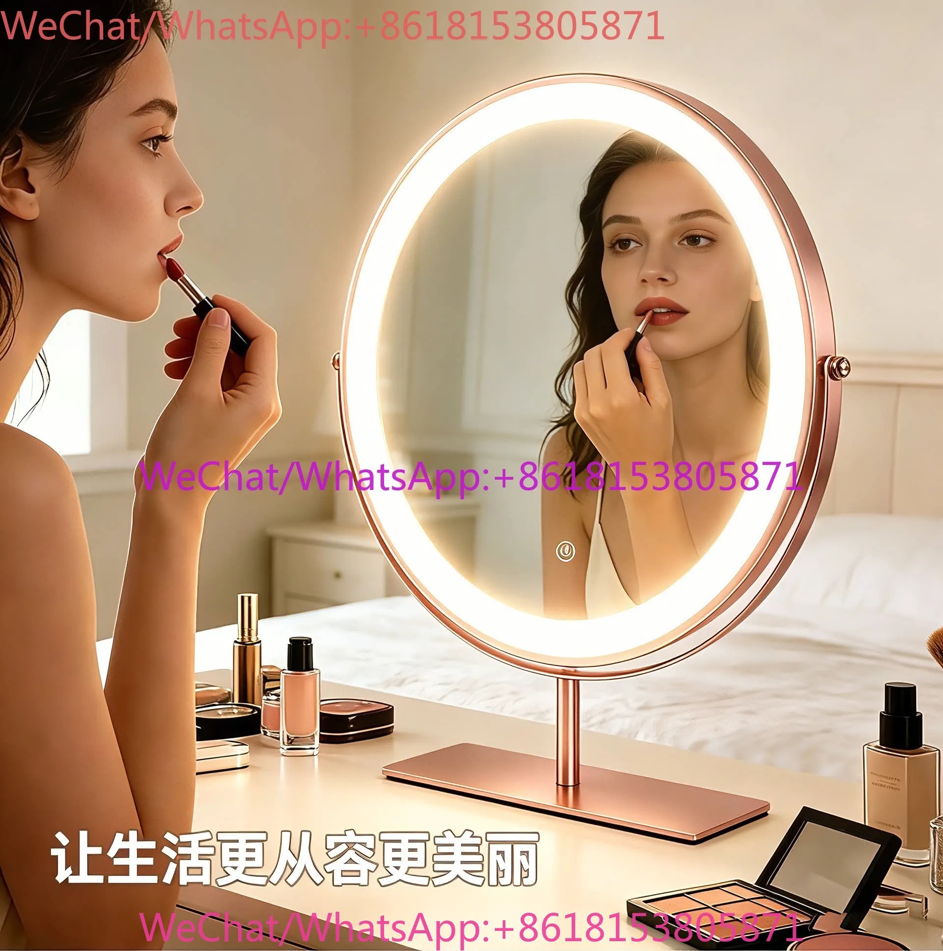 360 ° rotating high definition mirror desktop large vanity mirror desktop vanity mirror