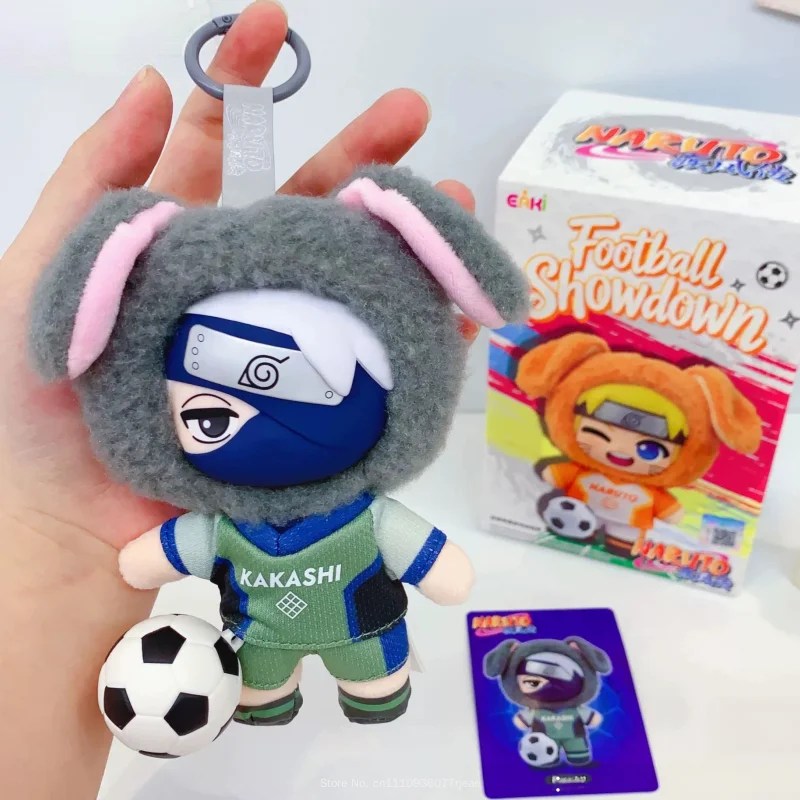 EAKI Naruto Football Showdown Series Mystery Box Anime Figure Pendant Bag Charm Collectible Toy Gift Keychain Ornament