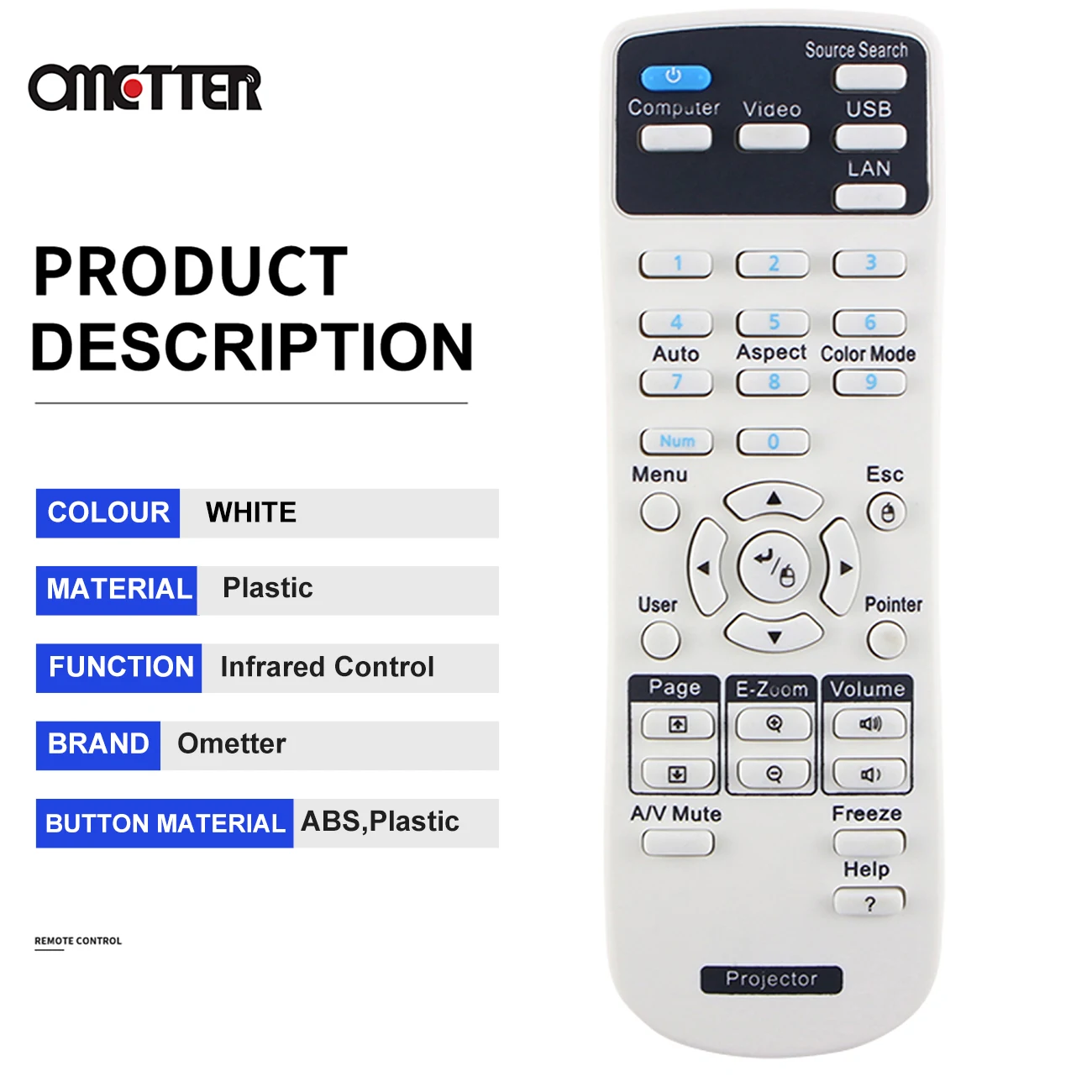 Per Epson Proiettore Telecomando CB-S04 X04 X29 X31 X36 97H 945H 965H CB-S05 CB-S05E CB-X05 EB-C3005WN