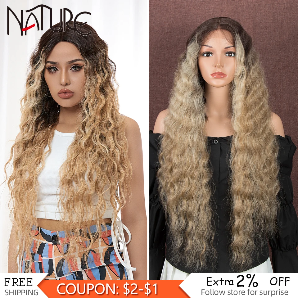 GIANNA Hd Synthetic Lace T Part Wigs For Women Natural Black Blonde Heat Resistant Fiber Hair NATURE Lace Wig Cosplay Daily