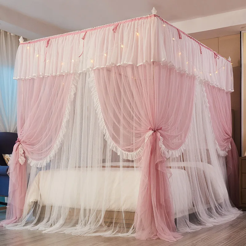 Romantic Double Layer Mosquito Net Without Frame Palace Bed Curtain Tent Lace Princess Style Girl Bed Room Decoration