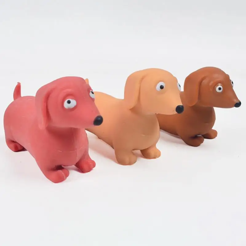 Anti Stress Dachshund สุนัขบีบของเล่นน่ารักการ์ตูนสัตว์ความเครียดบรรเทา Vent Ball สําหรับเด็กผู้ใหญ่ Decompressions ของเล่นเด็กของขวัญ