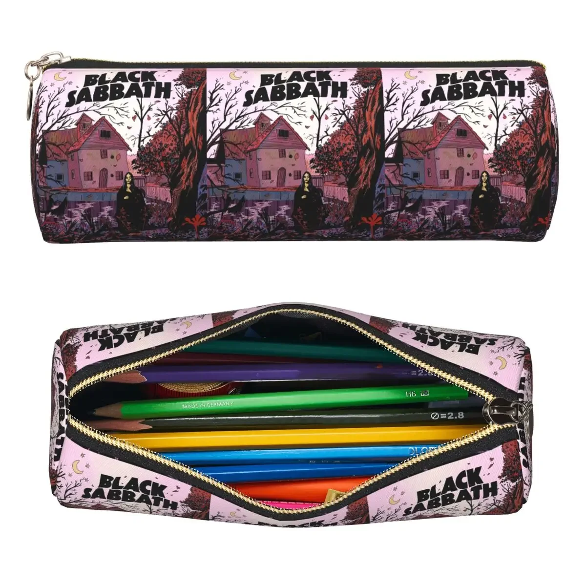 Band Black Sabbath Pencil Case Pencil Pouch Cylinder Pen Box Pencil Bag for Boy Girl Stationery Supplies