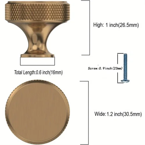 Imagen 2 del producto 5 uds perillas de gabinete de aluminio perillas de tocador moleteadas elegantes herrajes para cajones manija de armario barra en T manija negra dorada de bronce antiguo