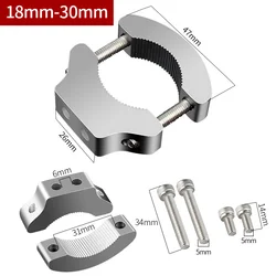 1PC Motorcycle E-bike Headlight Spotlight Mount Fixed Clamp Bracket Clip Aluminum Silver Motorcycle Accessories