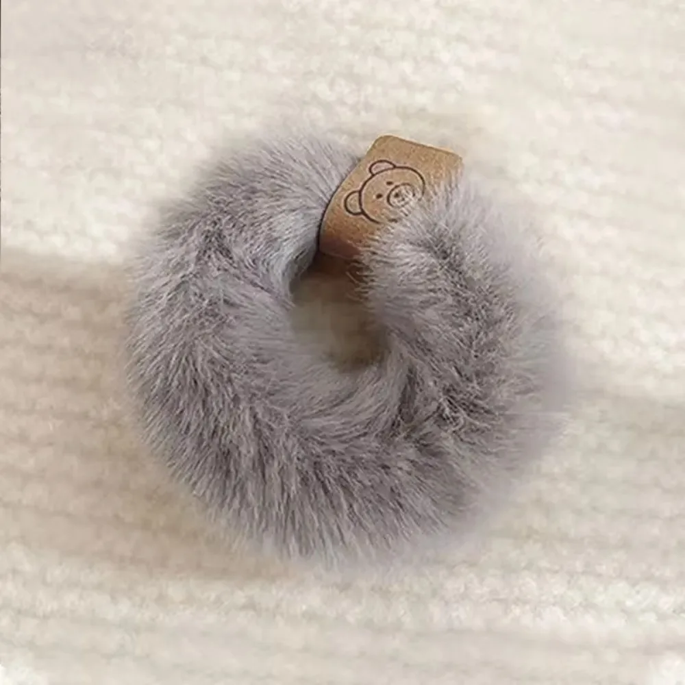 

Fashion Korean Style Plush Hair Band Bear Soft Ponytail Headband Towel Ring Durable Rubber Bands