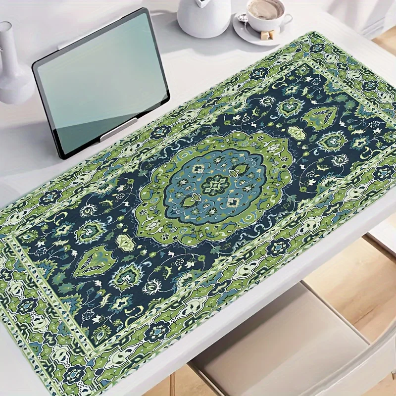 Retro Persian style gaming mouse pad, non-slip rubber base With stitched edges, suitable for laptops, offices and home image 2