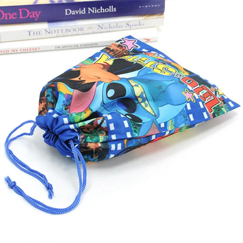 New Anime Stitch Bundle Pocket Kawaii Lilo & Stitch Storage Bag Cartoon Non Woven Drawstring Bag Children Party Gifts