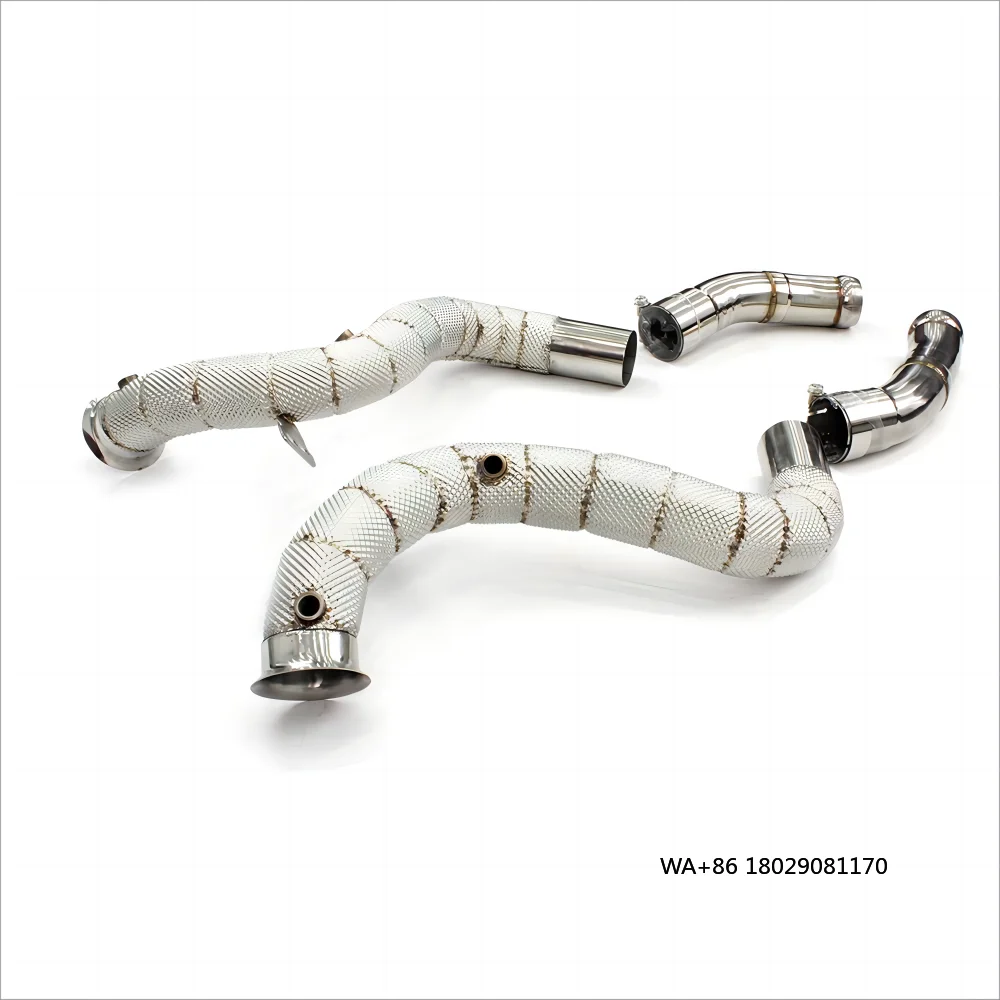 

Выхлопная труба для C63/C63S W205 4.0T 2015-2020, выхлопная система, водосточная труба из нержавеющей стали, выхлопные трубы с моделью