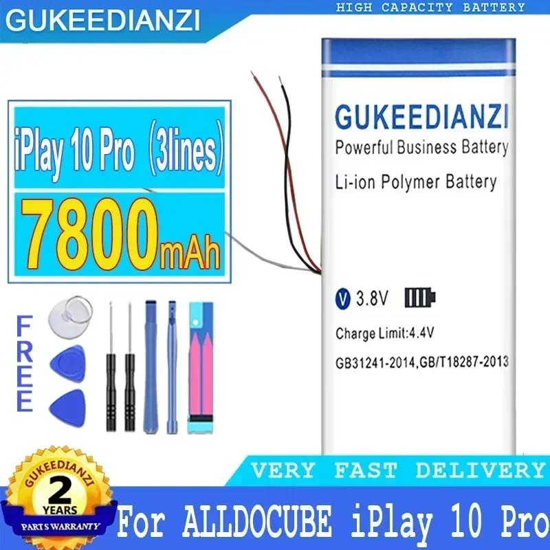 

Battery For Phone ALLDOCUBE IPlay 10 Pro,IPlay10 Pro, 10Pro 3Lines, 7800mAh, Accumulator 3-wire High Capacity