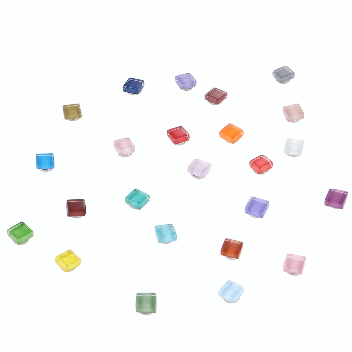 

24Pcs Crystal Glass Mosaic Refrigerator Magnets Colorful Decorative Magnets for Home Office Magnetic Surface Notes Holder