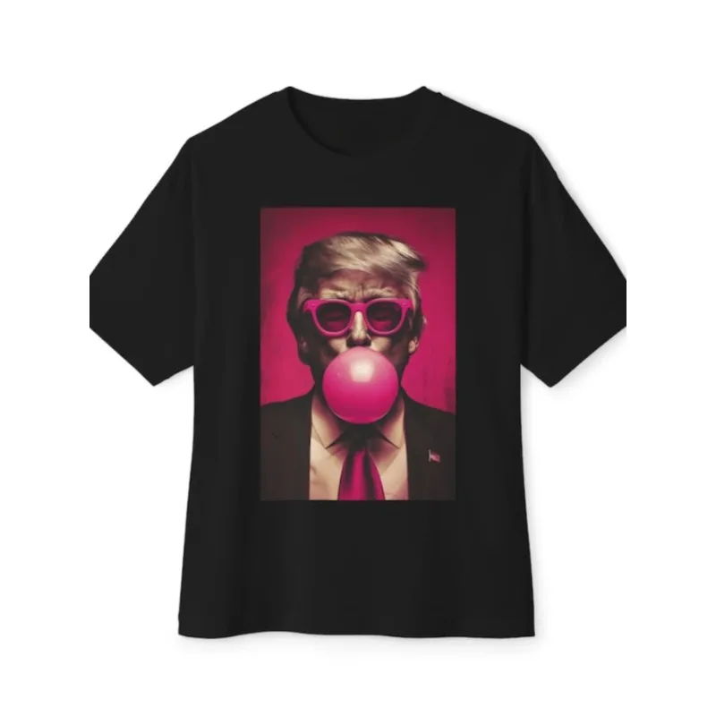 

Donald Trump President Bubble Gum T-shirt Father's Day Gift Election Cotton Printed T-shirt Unisex Short Sleeve