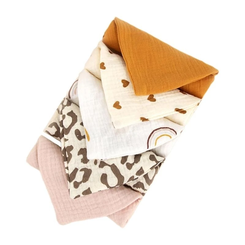 J15U 5 قطعة منشفة لعاب الأطفال منشفة الوجه مناشف لحديثي الولادة منديل تنفس مربع منشفة التمريض إمدادات الطفل الطفل مسح #2