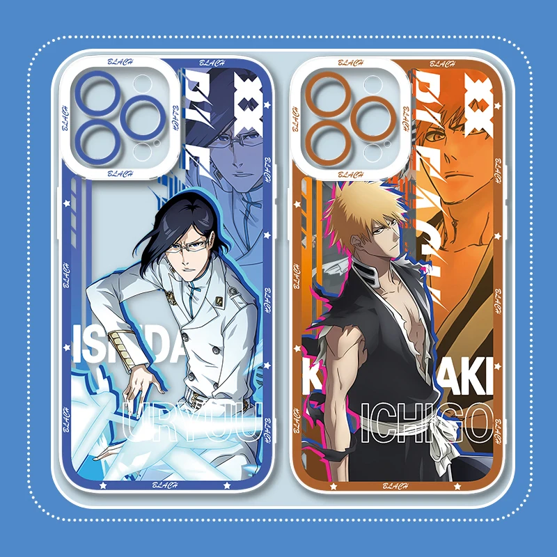 Funda de teléfono Anime BLEACH Lchigo Kurosaki para iPhone 17 Air 15 14 13 12 11 Pro Max 16 15 14 Plus, funda de silicona suave a prueba de golpes