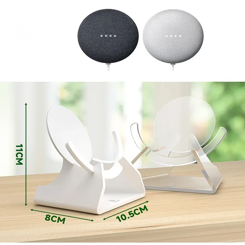 

Acrylic Desktop Stand Holder for Nest Mini 2nd Gen/1st，Improves Sound and Appearance，Clean Mount Holder Stand for Mini