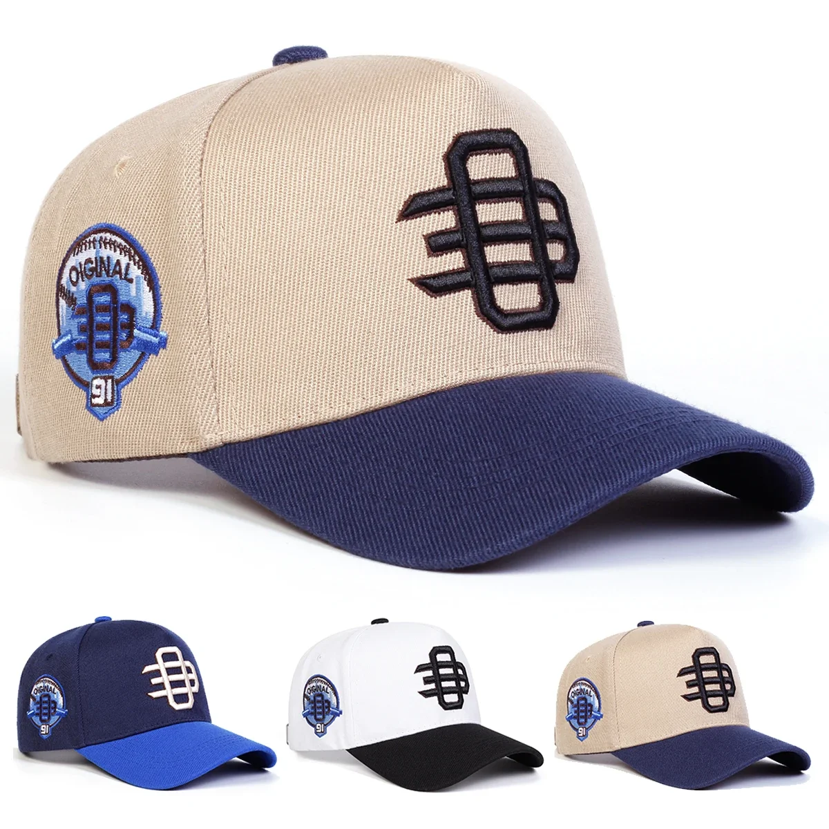 Gorras de Béisbol Unisex con Bordado OE Side 91, Ajustables, para Primavera y Otoño, Protección Solar, Casuales