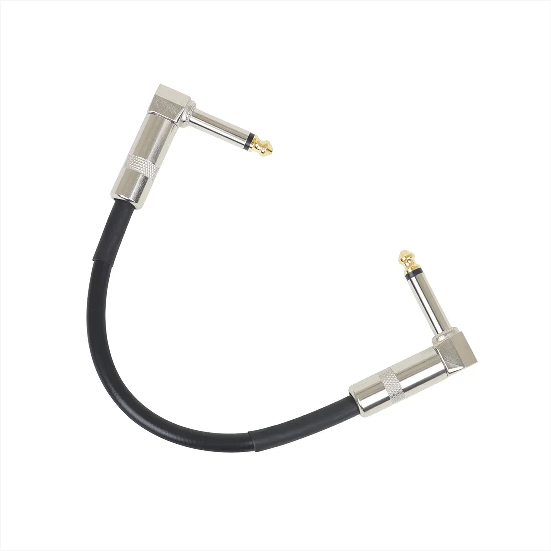 M MBAT Guitar Effect Pedal Cable Connecting Line 6.35Mm To 6.35Mm Audio Cable 15Cm Right Angle Cord Copper Wire Guitar Parts