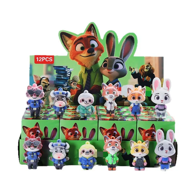 Nuevo 12 unids/set lindo Zootopia caja ciega dibujos animados personajes de Nick Judy figura juguetes muñecas para Fans niños cumpleaños regalos de navidad