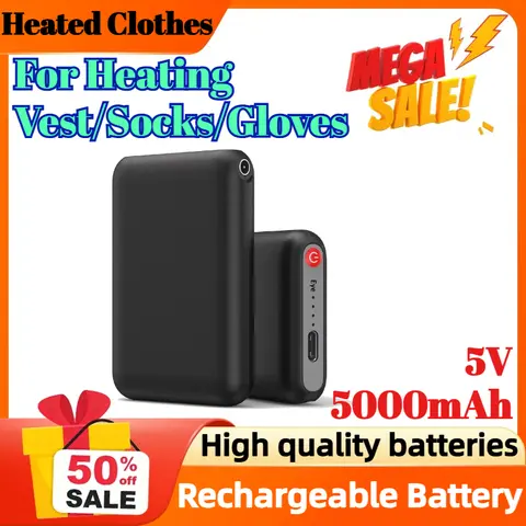 5V 5000mAh Heated Clothes Battery Lithium Polymer Rechargeable Battery for Heating Vest/Socks/Gloves
