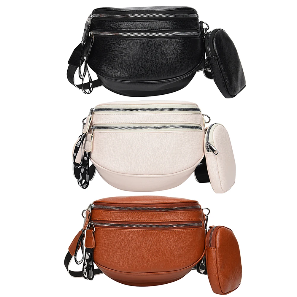 

Multi-pocket Women Shoulder Bag Fashion PU Leather Lady Messenger Bag Casual with Mini Purse Soft Adjustable for Girls Shopping