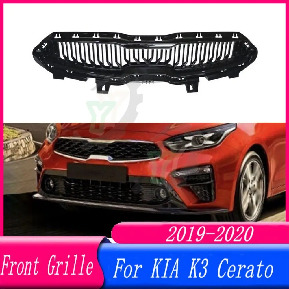 

High Quality ABS Front Bumper Grille Centre Panel Styling Upper Grill For KIA K3 Cerato 2019 2020 Car Accessory