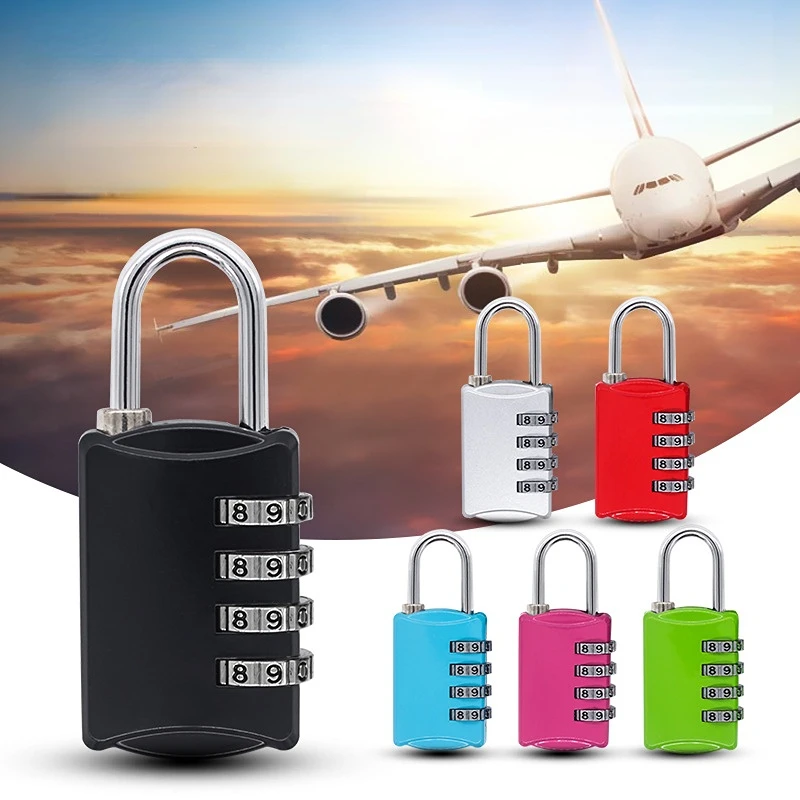 4-digits Code Lock  Outdoor Travel Anti-theft Code Lock Gym Code Lock Waterproof Padlock Combination Lock for Travel Luggage