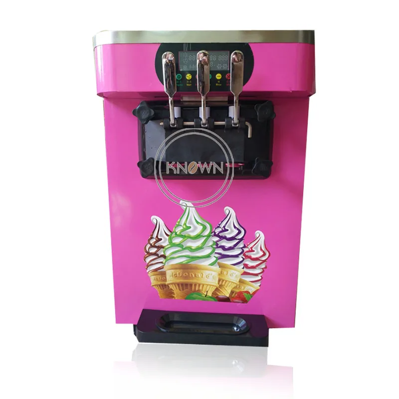 Melk Fruit Ijs Making Machine Koelkast met Compressor 1.8KW 18L Commerciële 3 Smaak Soft Serve Ijs Maker Machine