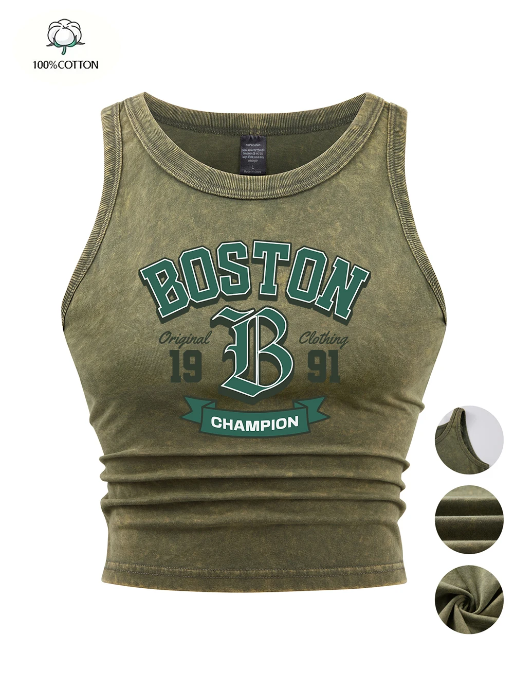 

Boston Number 1991, топы на бретелях с художественным буквенным принтом Y2K, сексуальные женские хлопковые потертые футболки, базовая тонкая облегающая летняя одежда без рукавов