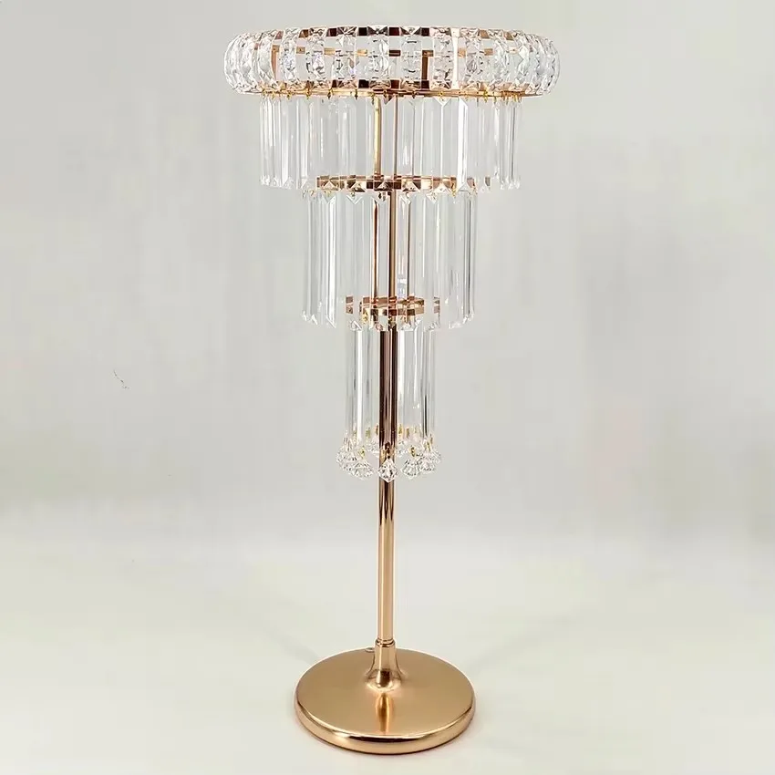 wedding table candlestick holder sliver Gold Metal CandleHolder Stand Table backdrop stick Centerpieces