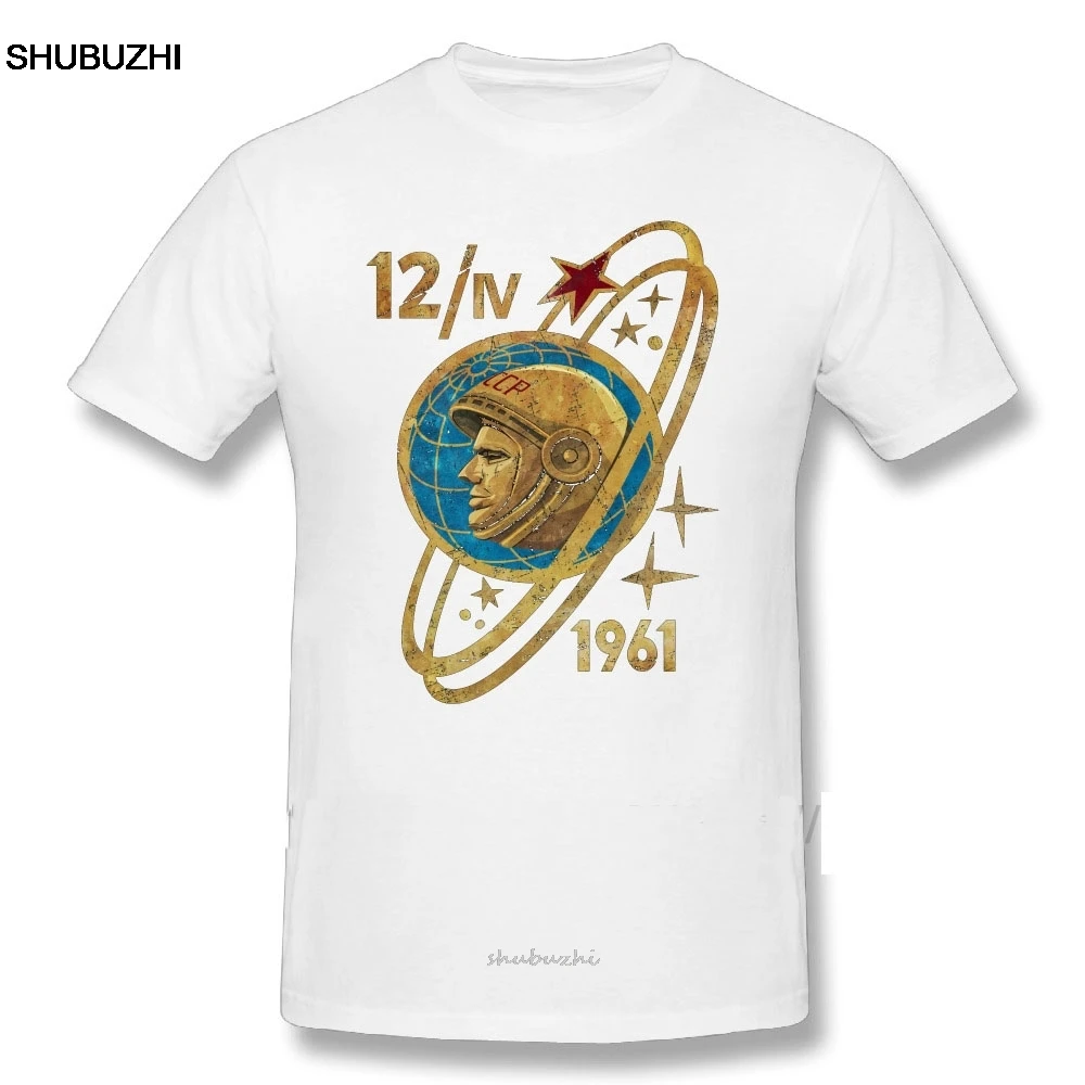 Camiseta de manga corta para hombre, ropa de marca personalizada, cosmonautas Soviética, Rusia, CCCP, Yuri Gagarin, 3XL, 1961