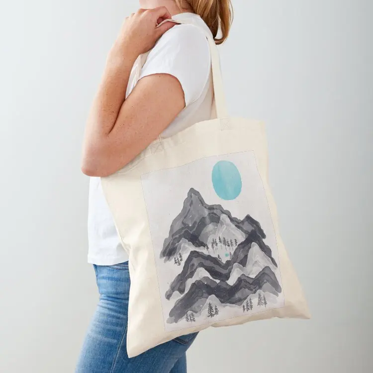 The Sun in Moon Lake... Tote Bag shopper bag women Shopping bags custom fabric bag shoping