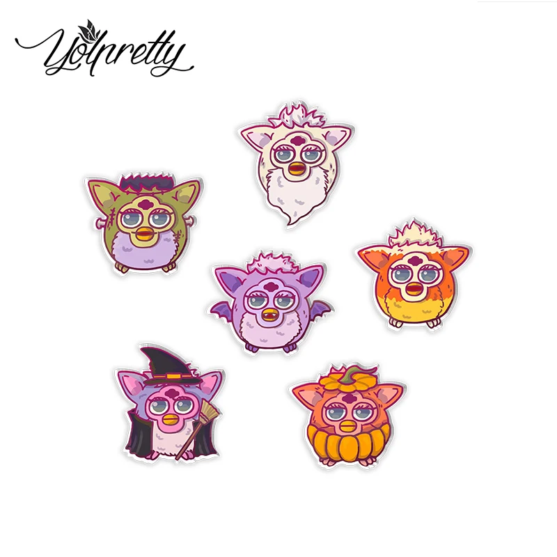 2023 New Arrival Fashion Hallaween Animal Owl Handcraft Acrylic Epoxy Badge Pin Lapel Pins