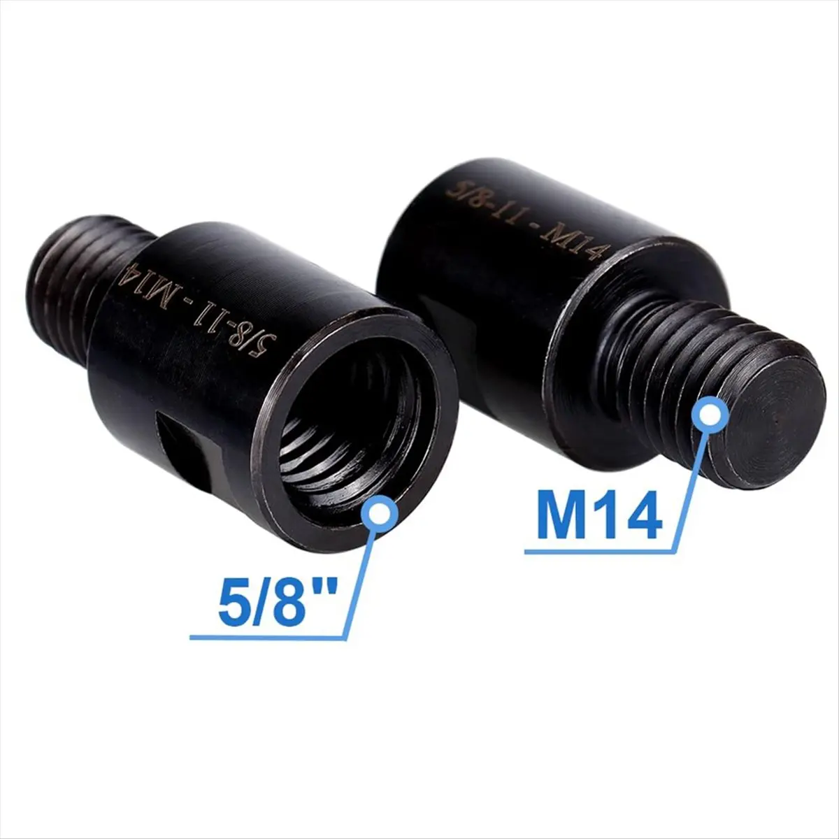 2026 B-est 2pcs 5/8 Inch-11 to M14 Adapter Angle Grinder Thread Converter Adapter Shaft Connector for Core Drill Bits
