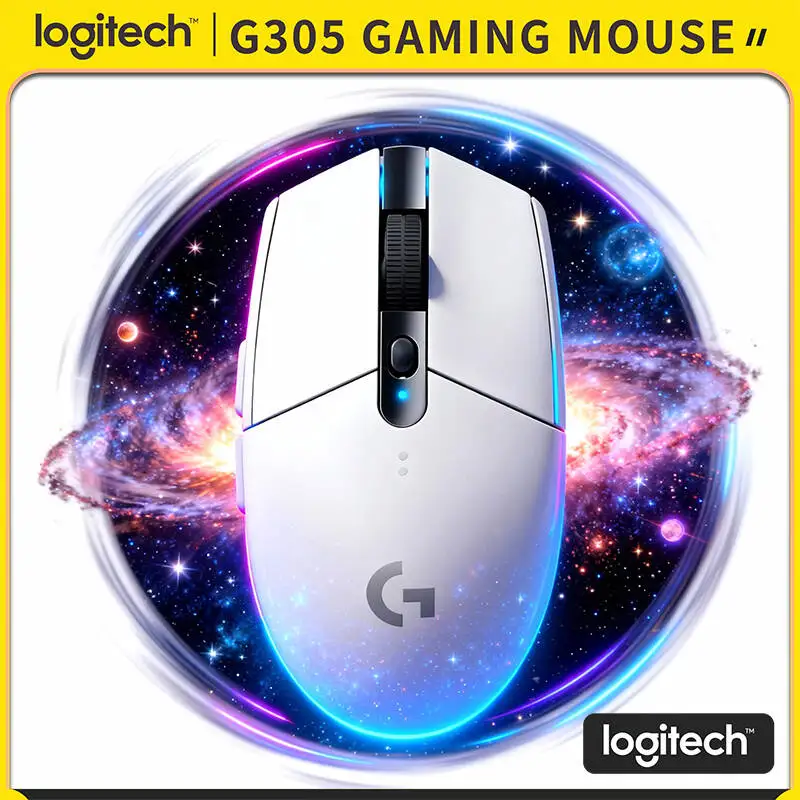 

Precision Mouse Logitech G305 Wireless 12000 DPI 6 Buttons Low Latency Ergonomic for PC Gaming Gamer