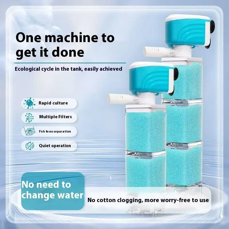 Dynamic Aquarium Filtration with Oxygenation and Backflow Resistance for Healthier Tanks