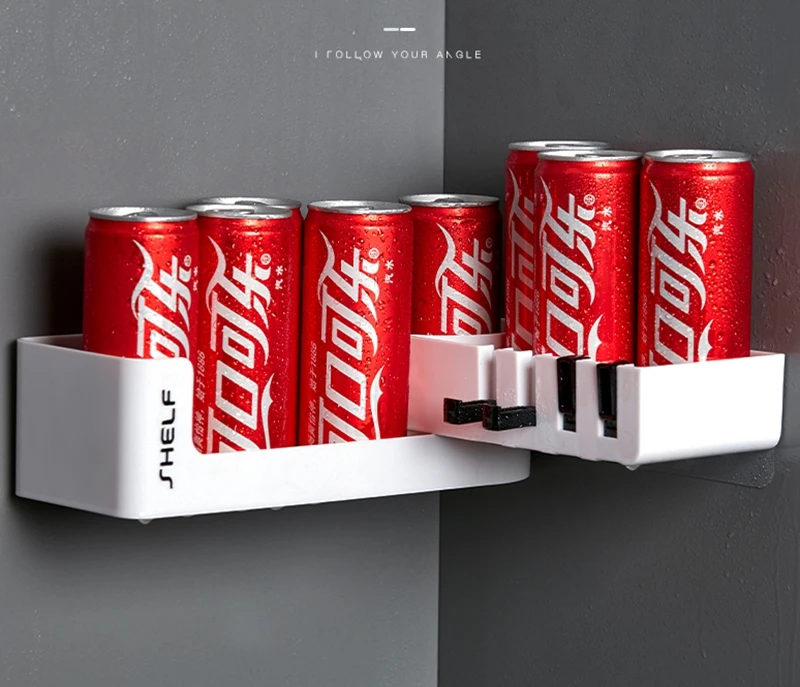 Creative Bathroom Shelf Rotatable Storage  For Toilet Kitchen Home Organizer With Hook  Accessories