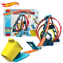 Ruote calde originali giocattoli Track Builder Kit triplo anello illimitato giocattolo per auto Carro Hotwheels tracce giocattoli per ragazzi modello di auto per bambini