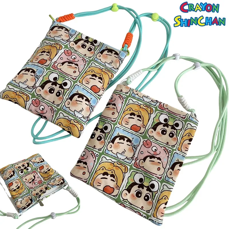 

Crayon Shin-chan Cartoon Canvas Crossbody Bag Anime Women Travel Shoulder Bag Phone Bag Girls Outdoor Fashion Messenger Bags