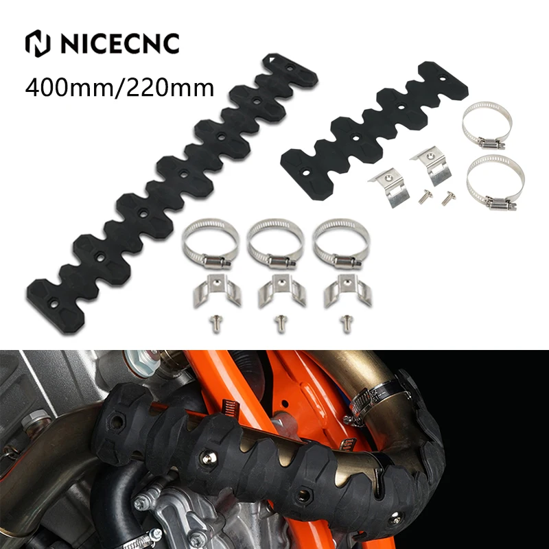 

400mm/220mm Exhaust Pipe Guard For KTM EXC-F 350 SXF 450 Husqvarna FE 350 450 501 Sherco SEF-R 300 250 450 Yamaha WR250F WR450F