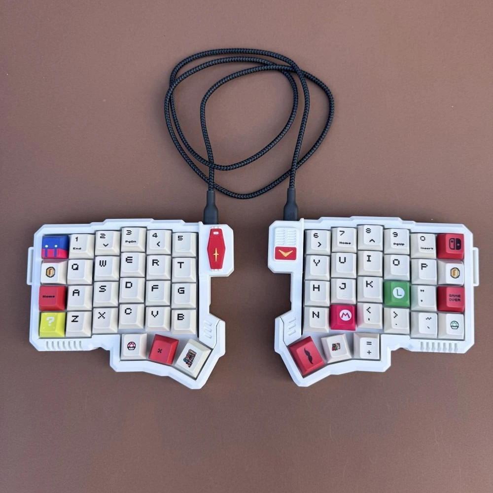 

Tenting Silakka54 Split Keyboard Kit Reze Keycap Custom Wired Hot Swap Mechanical Keyboard VIAL/QMK RP2040 Type C Game Keyboard