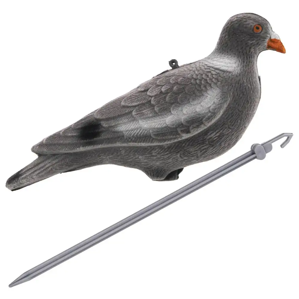 

1Pcs 12inch Pigeon Tough Flocked Resin Resin Pigeon Imitation Garden Ornaments Hunting Bait Pigeon Hunting Decoy Feral Flocking