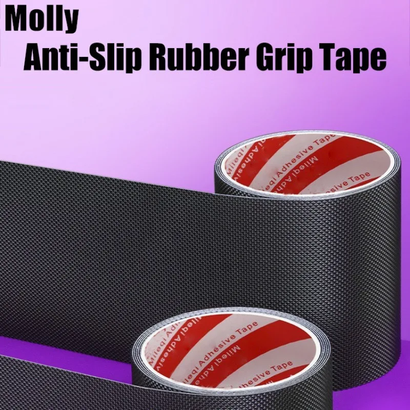 Rubber Grip Tape Ultra-Thin Strong Adhesive Anti-Slip Waterproof Wear-Resistant Cushion Pad Anti-Slip Tape for Bath Stair Treads