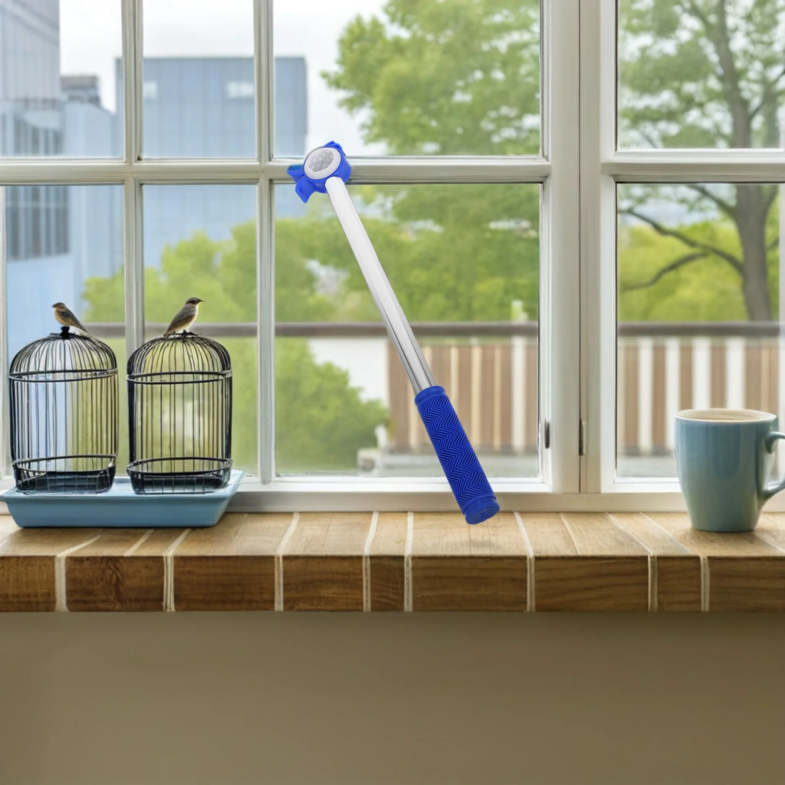 

1Set High Window Opening Rod Adjustable Aluminum Alloy Extendable Pole for Bedroom Kitchen Living Room Office Use