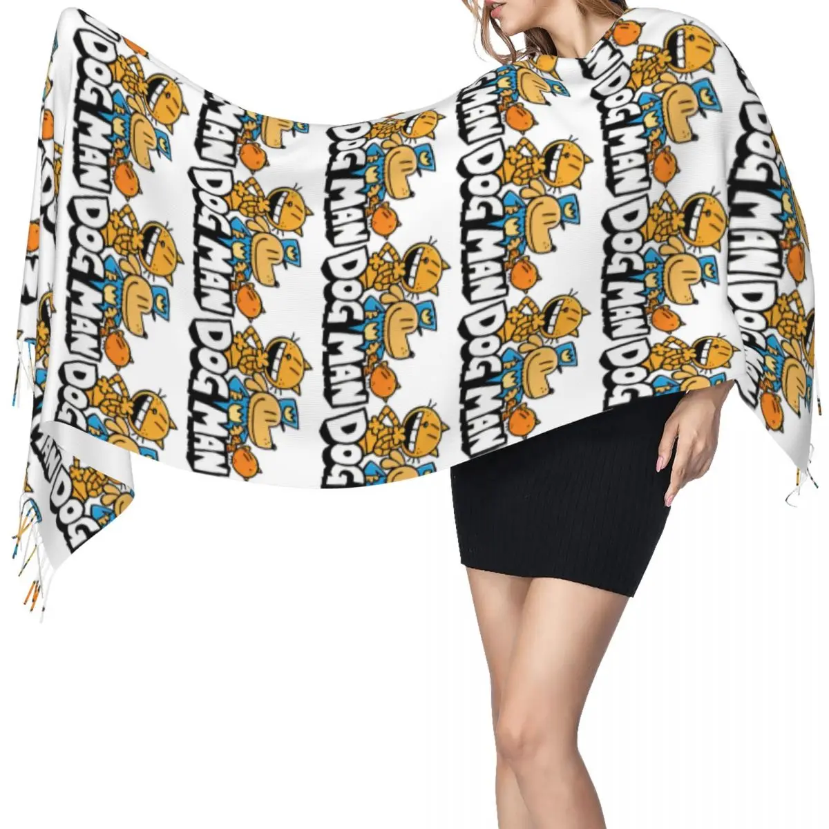 

Шарф с кисточками для женщин, мягкие теплые шали и накидки для собак, кошек и милых мужчин, большая осенне-зимняя шаль