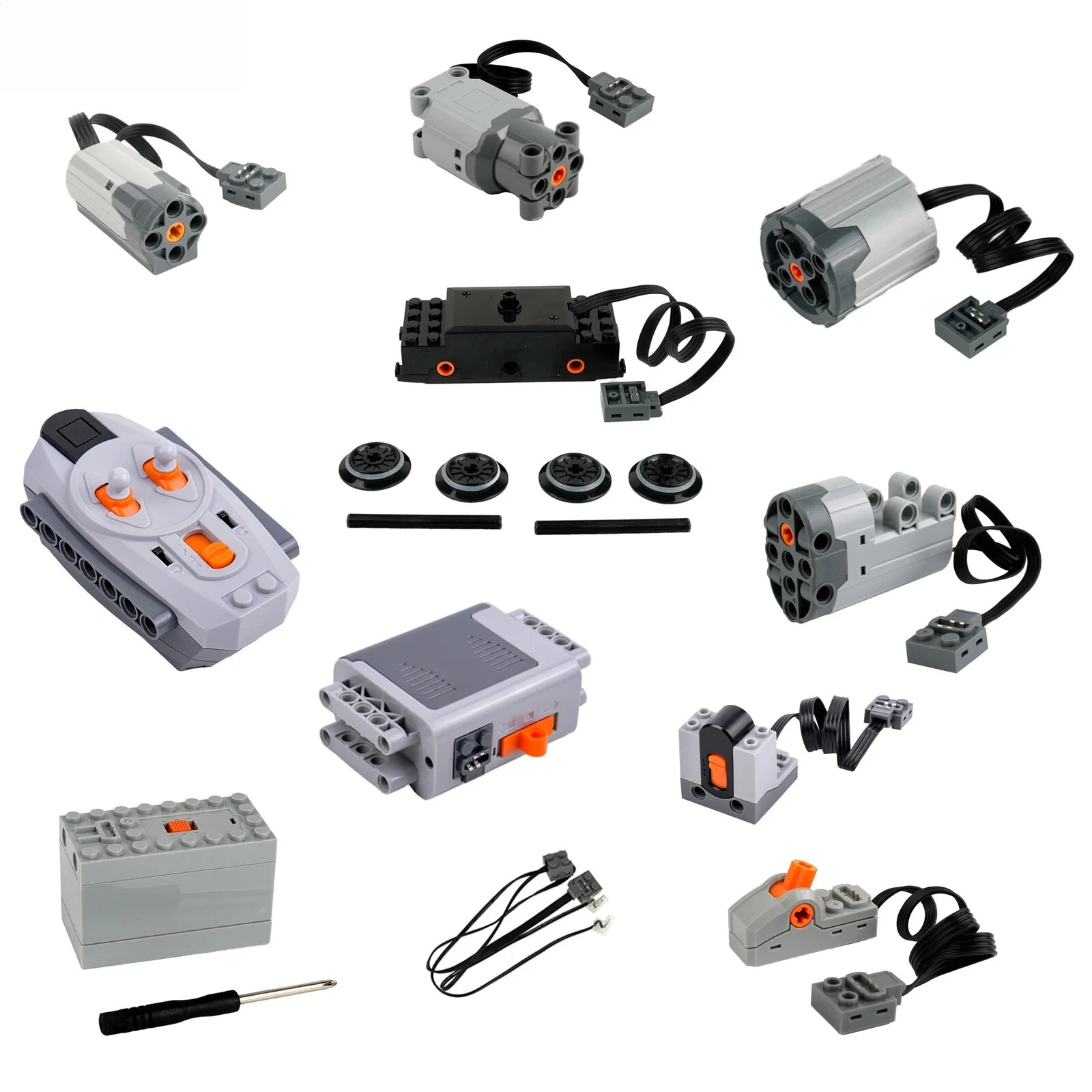 

11 в 1 MOC Мощные функции Строительные блоки Мотор поезда Сервопривод Батарейный ящик AAA Пульт дистанционного управления ИК-приемник для лаго DIY Кирпичи