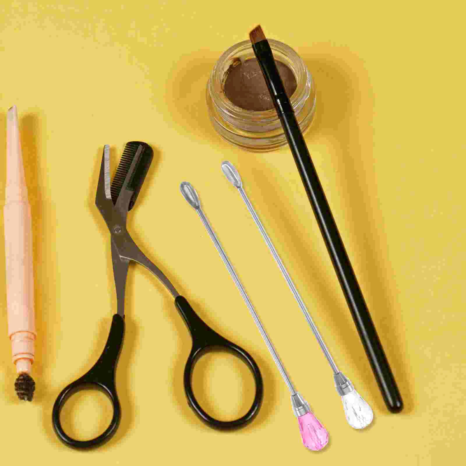 

3 Pcs Tattoo Tool Brow Powder Spoon Pigment Stirring Rod Metal Rods Scoops Scraper for Mixing Sticks Tools Paint