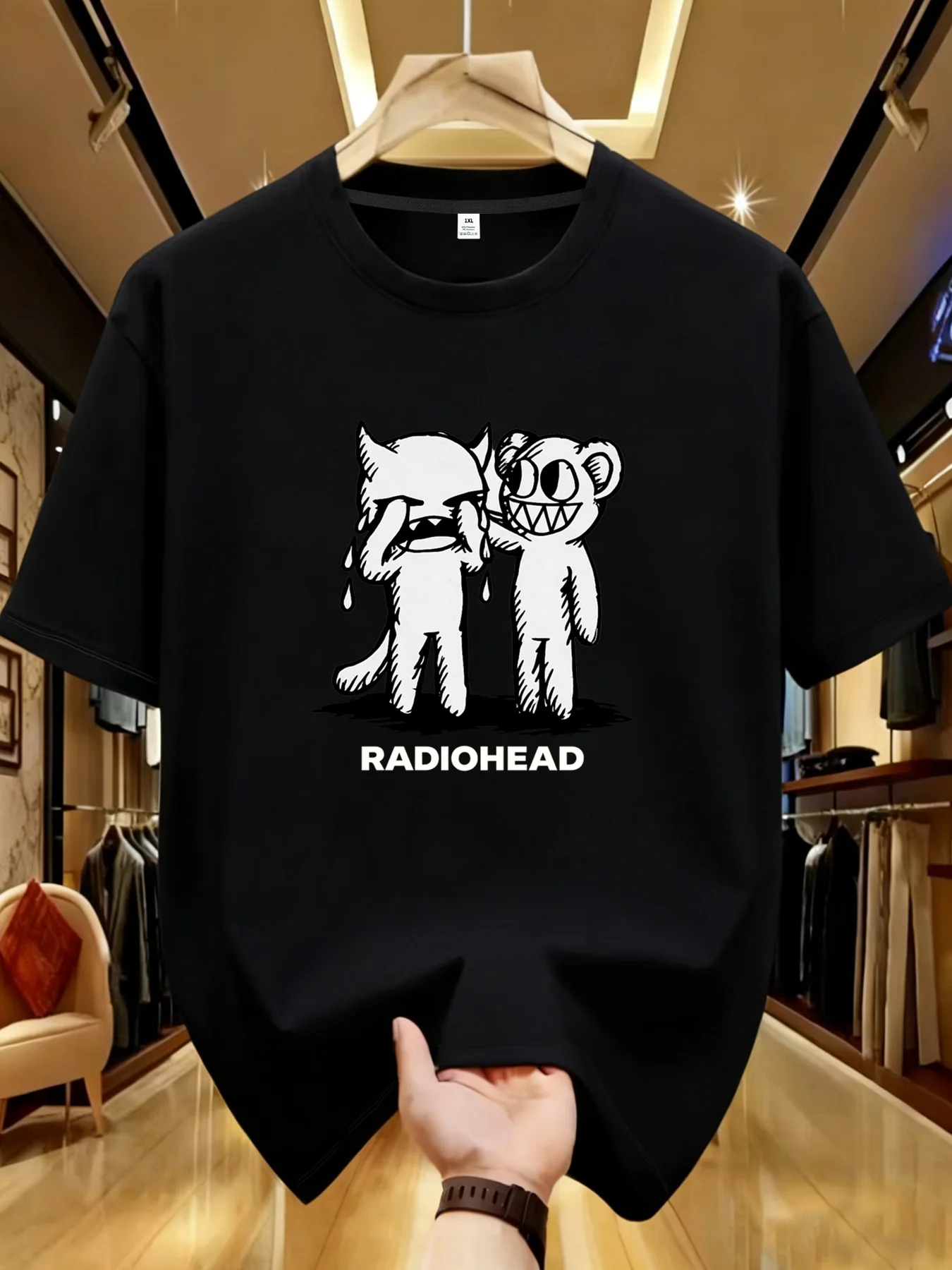 

【YJ0001】Cartoon character Plus size women's round neck short sleeve T-shirt with elastic half sleeves and trendy prints